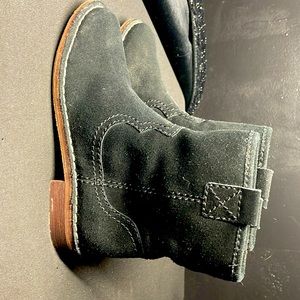 Clark’s black suede boots